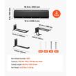 Organizator scule si unelte, max 272 kg, 3 x sine, 9 x carlige, Lungime 126 cm