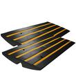 Set 2 rampe bordura cu protectie cabluri, max 15 tone/axa, 1 x canal, Galben/Negru, Modulare, 122 x 40.5 x 6.5 cm