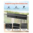 Masa suspendata, pliabila, pentru balcon, Inox/Lemn, max 25 kg, 1220 x 450 x 240 mm, Negru
