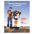 Mai compactor 6.5 CP, viteza 15 m/min, Forta de impact Forta de impact 1362 kg/m², Motor benzina 4 timpi, Structura 4 arcuri