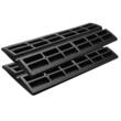 Set 2 rampe bordura cu protectie cabluri, max 15 tone/axa, 1 x canal, Galben/Negru, Modulare, 122 x 40.5 x 6.5 cm