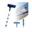 Kit Perie telescopica pentru spalat panouri solare, 7.36 m, Furtun apa 20 m, Aluminiu, Greutate 3.8 kg, Dozator sapun