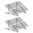 Set 4 x Suport panou solar 100-400 W, Ajustare flexibila 0-90°:, max 120 kg, 1140 x 1140 x 575 mm, Aluminiu, suruburi montaj incluse
