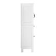 Dulap de baie, 2 usi si 2 sertare, MDF, Alb, 4 rafturi, 300 x 600 x 1100 mm, kit anti-rasturnare