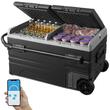 Frigider auto cu compresor, 115 l, 2 x zona racire, 1005 x 571 x 522 mm, 12/24 V DC, 110-240 V AC, -20 ℃ pana la 20 ℃, Bluetooth, 80 W, USB