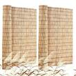 Set 2 x Paravan din stuf 5 x 1.2 m, Protectie vizuala si de vant, Maro deschis, UV