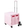 Carucior pliabil pentru scari, cu 10 roti, maxim 68 kg, greutate 3.9 kg, Cutie cu capac