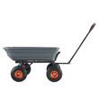 Carucior multifunctional pentru gradina, 1900x635x530mm, Capacitate 272 kg, Cuva PP basculabila, roti cauciuc 10 inch