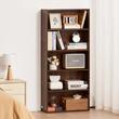 Raft multifunctional cu 5 etaje, 59.8 x 23.7 x 134.5 cm, pentru plante, carti, decoratiuni, Maro