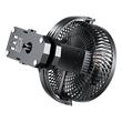 Ventilator portabil cu acumulator si clips de prindere, port USB, 3 x viteze, 8 W, 170 mm, Negru, Lumina Led
