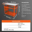 Masa pentru sudura mobila, 91.4 x 61 cm, Capacitate 272 kg, 4 x roti blocabile, Otel carbon