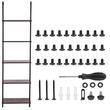 Raft metalic cu 5 x polite incluse din lemn, profil patrat 20x20 mm, Vivatechnix Industrial, 480 x 300 x 1780 mm