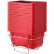 Set 12 cosuri de cumparaturi, capacitate 24 l, Rosu, 425 x 295 x 225 mm