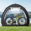 Cort camping pentru depozitare 2 x biciclete, 2 x intrari, fermoare duble, Impermeabil PU4000, 1706 x 2011 x 792 mm