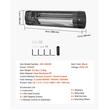 Incalzitor cu infrarosu, 2500 W, 3 x trepte caldura, telecomanda, panou de control