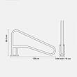 Balustrada inox pentru piscina, 1420 x 945 x 100 mm, Capacitate 100 kg, protectie UV, accesorii montaj incluse