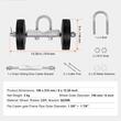 Roti cauciuc cu suport pentru porti culisante, Otel, max 300 kg, 146×310 mm, Diametrul exterior al tevii compatibil 32-50 mm, structura fixa