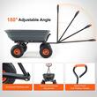 Carucior multifunctional pentru gradina, 1900x635x530mm, Capacitate 272 kg, Cuva PP basculabila, roti cauciuc 10 inch