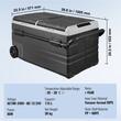 Frigider auto cu compresor, 115 l, 2 x zona racire, 1005 x 571 x 522 mm, 12/24 V DC, 110-240 V AC, -20 ℃ pana la 20 ℃, Bluetooth, 80 W, USB