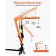 Macara telescopica pentru camioneta cu suport trepied, pivotanta la 360 de grade, Capacitate 450 kg, cric hidraulic, troliu manual, brat pliabil