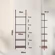 Raft metalic cu 5 x polite incluse din lemn, profil patrat 20x20 mm, Vivatechnix Industrial, 480 x 300 x 1780 mm