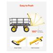 Carucior transport de mare capacitate, 2225 x 760 x 775 mm, Capacitate 635 kg, Otel, Roti gonflabile 13 inch, Laterale detasabile