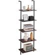 Raft metalic cu 5 x polite incluse din lemn, profil patrat 20x20 mm, Vivatechnix Industrial, 480 x 300 x 1780 mm