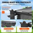 Pavilion cu acoperis retractabil, 2.97 x 2.97 x 2.3 m, impermeabilizare superioara, protectie solara UV50+, Aluminiu/Poliester, Gri