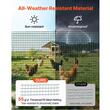 Tarc temporar mobil pentru Pasari/Animale mici, 0.9 x 15 m, Verde, 9 x Stalpi sustinere din fibra de sticla, 4 x cabluri ancorare