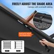 Pavilion cu acoperis retractabil, 2.97 x 2.97 x 2.3 m, impermeabilizare superioara, protectie solara UV50+, Aluminiu/Poliester, Gri