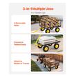 Carucior transport de mare capacitate, 2225 x 760 x 775 mm, Capacitate 635 kg, Otel, Roti gonflabile 13 inch, Laterale detasabile