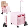 Carucior pliabil pentru scari, cu 10 roti, maxim 68 kg, greutate 3.9 kg, Cutie cu capac
