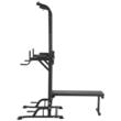 Aparat pentru tractiuni cu banca abdomen, max 200 kg, Otel, Inaltime reglabila pe 10 niveluri 1900-2300 mm