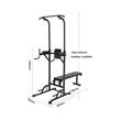 Aparat pentru tractiuni cu banca abdomen, max 200 kg, Otel, Inaltime reglabila pe 10 niveluri 1900-2300 mm