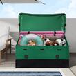 Lada depozitare accesorii gradina pentru exterior 870 l, PE Verde/Negru, 147 x 86 x 108 x 77 cm
