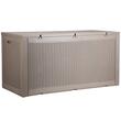 Lada depozitare accesorii gradina pentru exterior 380 l, Rattan artificial, Maro, 1220 x 545 x 623 mm 