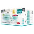 Set 4 caserole silicon rotunde, Teesa, depozitare, congelare, încălzire la cuptorul cu microunde