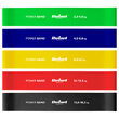Set 5 benzi elastice latex, 5 culori, 2-18 kg, Lungime 60 cm