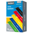 Set 5 benzi elastice latex, 5 culori, 2-18 kg, Lungime 60 cm