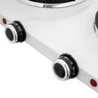 Plita electrica 2500 W, 2 arzatoare, portabila, diametru ochiuri 18 cm si 15 cm, Alba