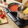 Plita vitroceramica 2400 W, 2 arzatoare, diametru 19 cm, Negru