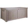 Lada depozitare accesorii gradina pentru exterior 455 l, Rattan artificial, Maro, 1220 x 545 x 623 mm, protectie UV