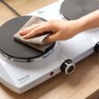 Plita electrica 2500 W, 2 arzatoare, portabila, diametru ochiuri 18 cm si 15 cm, Alba