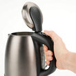 Fierbator electric cordless, Inox, Capacitate 1.2 l, Gri, putere 2200 W, filtru anti-calcar lavabil