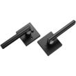 Maner usa, Confidentialitate, Blocare interior, Reversibila, Silentios, Negru, 160 x 140 x 65 mm
