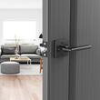 Maner usa, Confidentialitate, Blocare interior, Reversibila, Silentios, Negru, 160 x 140 x 65 mm
