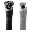 Aparat de ras cu acumulator Li-Ion, 3 capete rotative, oscilante, Lame Inox, 180 min, Trimmer placat cu titan, 5W
