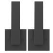 Set 2 manere usa, fara blocare, Fixe, Negru, 145 x 65 x 54 mm
