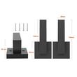 Set 2 manere usa, fara blocare, Fixe, Negru, 145 x 65 x 54 mm
