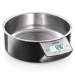 Cantar de bucatarie cu bol Inox 1000 ml, baterie 2x1.5V AAA, capacitate 1g-5kg, Gri